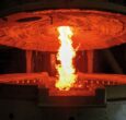 Ladle preheater with intense flame heating refractory lining to 1000°C for safe molten steel handling – Trymax Furnaces